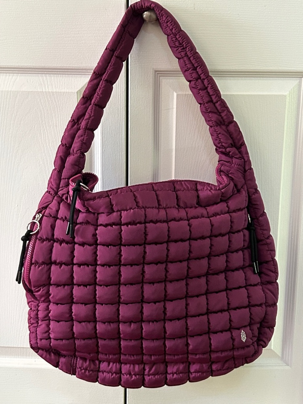 FP Movement Quilted Shoulder Bag in Deep Mulberry